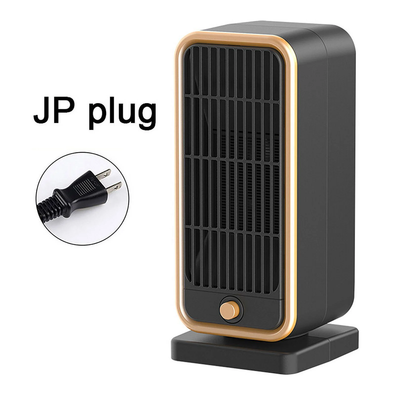 Energy-efficient 500W Ceramic Electric Heater with Overheat Protection - Ideal for Quiet and Cozy Room Heating (US/JP/EU/UK Plug)