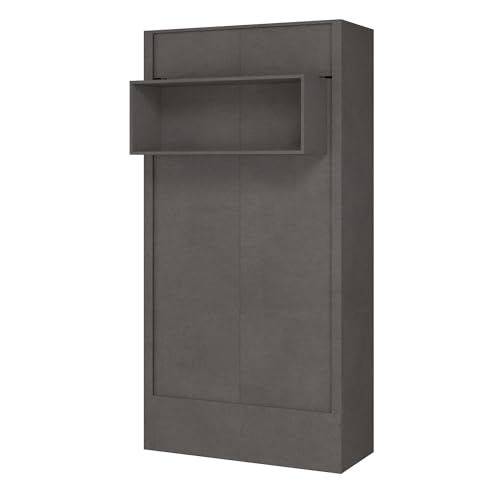 Oakland Living Easy-Lift Full Murphy Wall Bed in White with Shelf