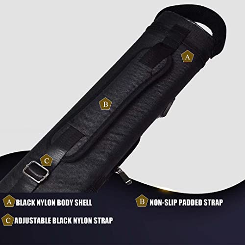 Champion 2X4,3x6 Nylon/Leatherette Billiard Pool Cue Stick Hard Carrying Case 4S2B, 6S3B