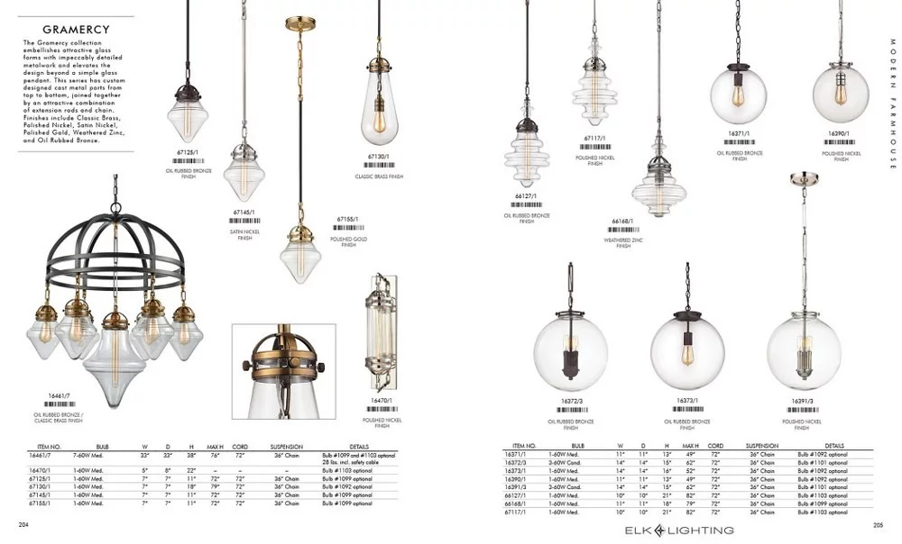 Elk Home 10-Inch Wide Gramercy Pendant, Transitional, Polished Nickel