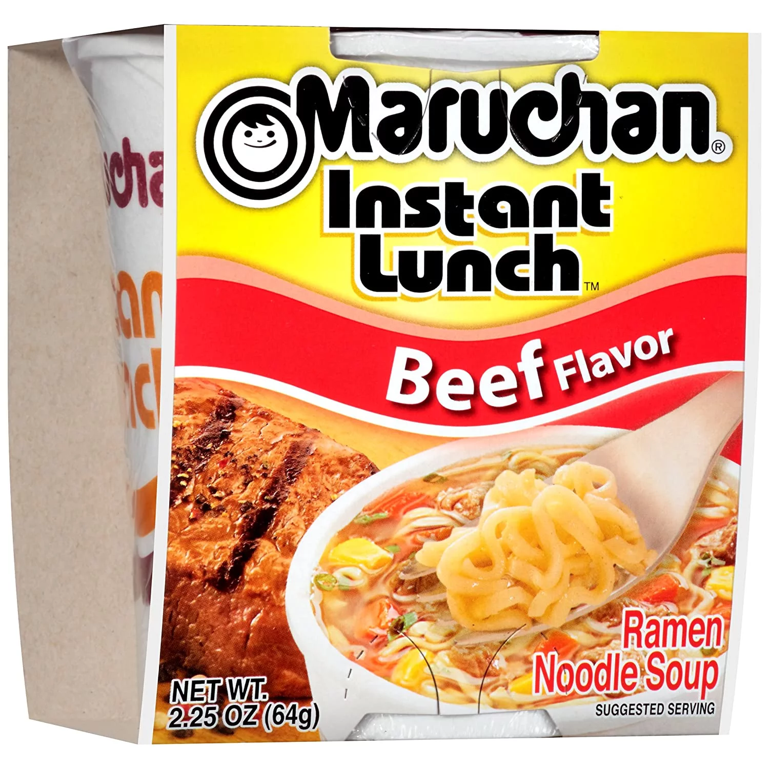 Maruchan Ramen Cup Noodles Instant 24 Count - 12 Beef cups & 12 Chicken cups Lunch / Dinner Variety, 2 Flavors