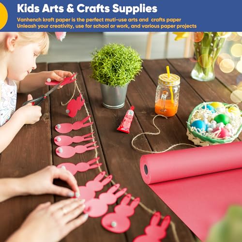 Vanhench Black Wrapping Paper, 17.5