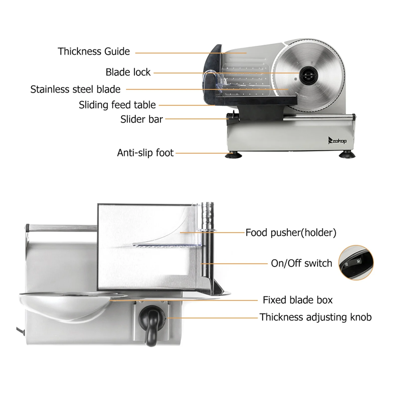 Seyurigaoka Semi-automatic Multifunctional Home Cutter Food Machine Meat Slicer