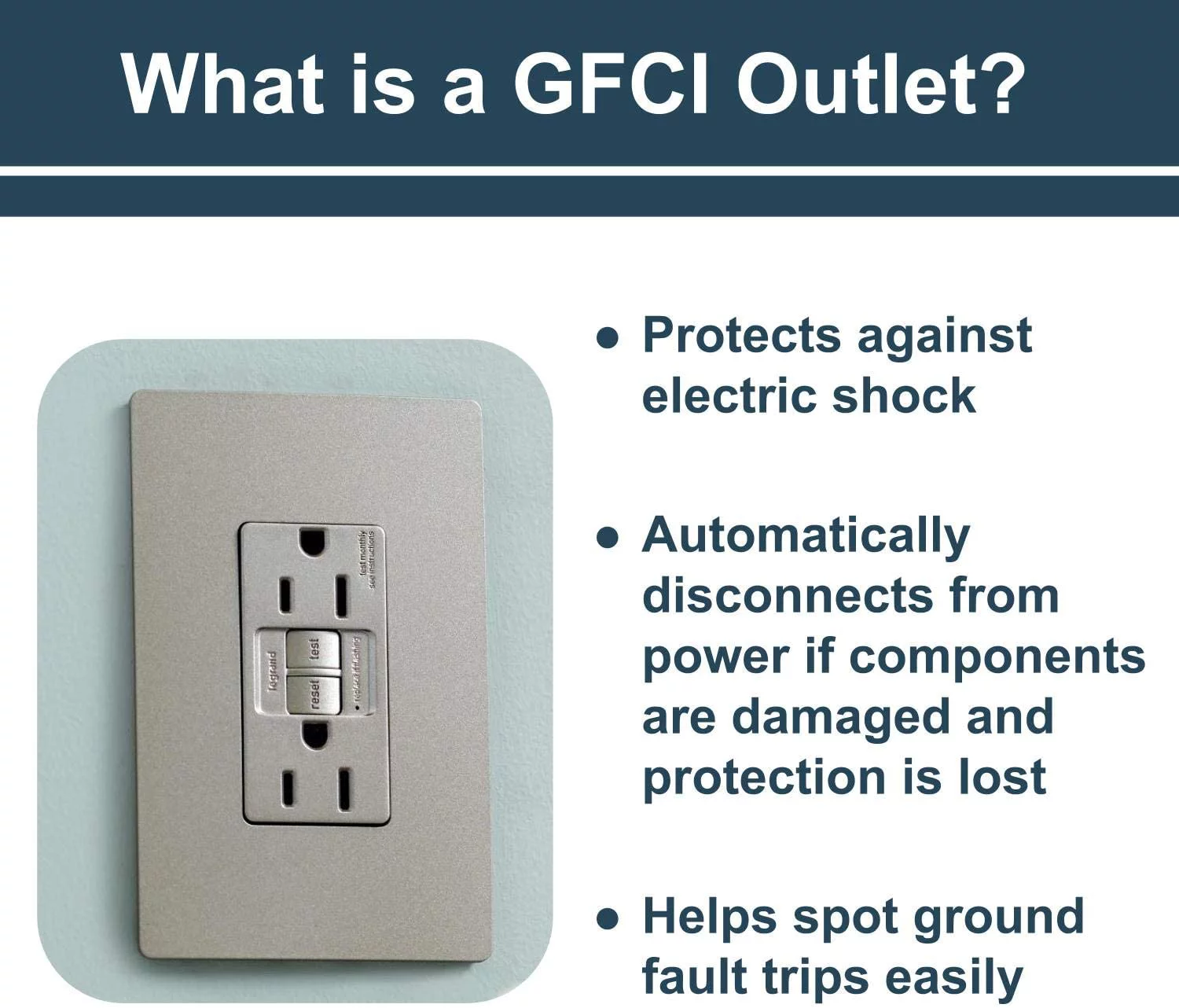 Legrand - Pass & Seymour Radiant Self-Test GFCI Outlet, Gray GFCI Outlet, GFCI Outlet 15 Amp, 125 Volt GFCI Electrical Outlet, 1597GRYCCD12, 1 Count