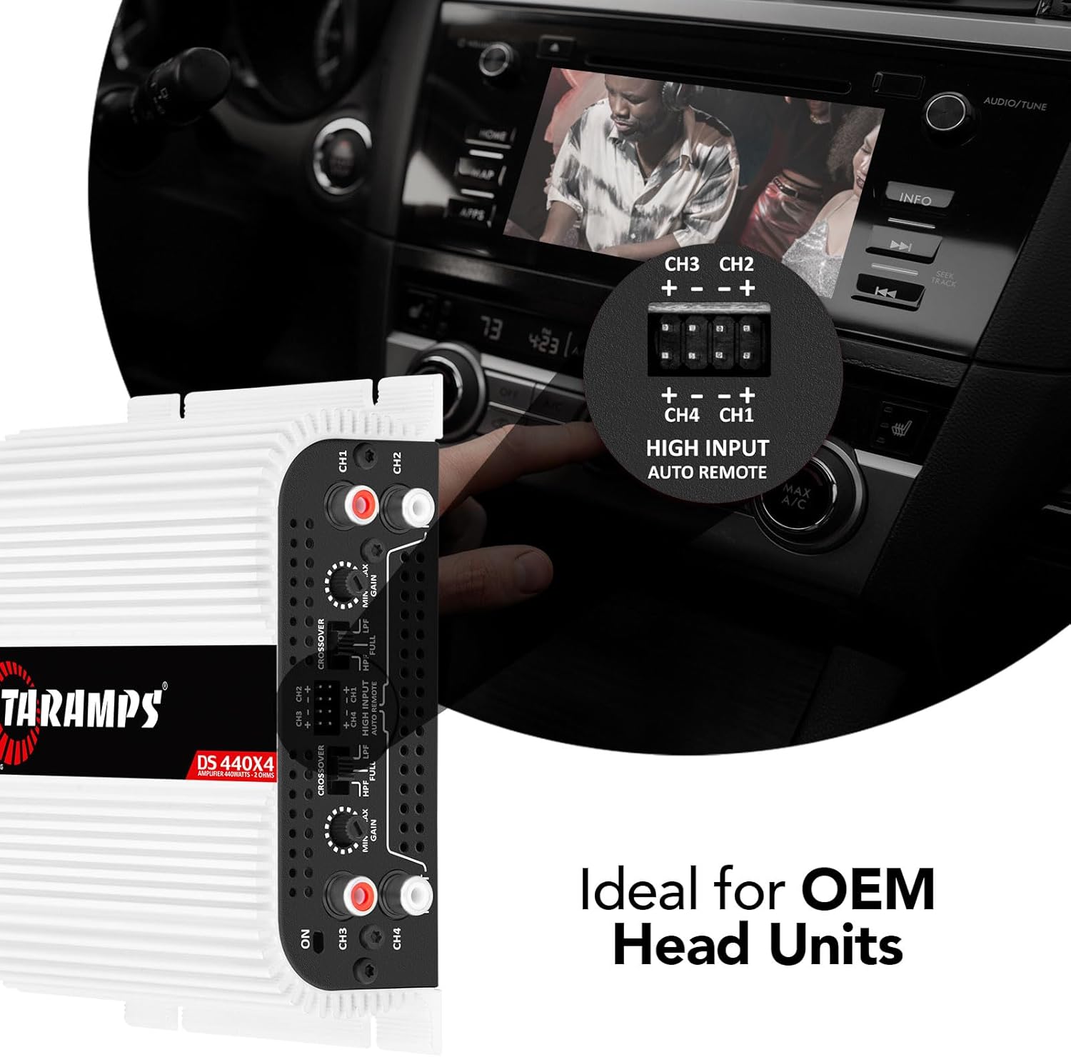 Taramps DS 440X4 2 Ohms 4 Channels 440 Watts Compact Amplifier