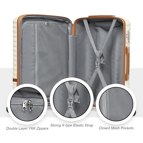 Joyway Expandable Carry on Luggage Sets Airline Approved, Lightweight Hard Shell 20 Inch Carry-on Suitcase with Spinner Wheels