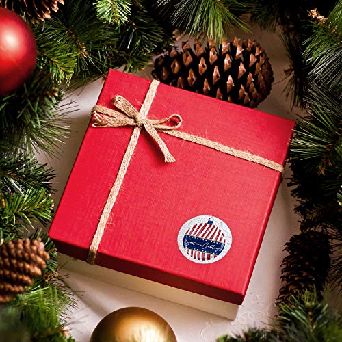 Jolly Santa Stickers / 500 Happy Saint Nick Christmas Label Roll / 1.5