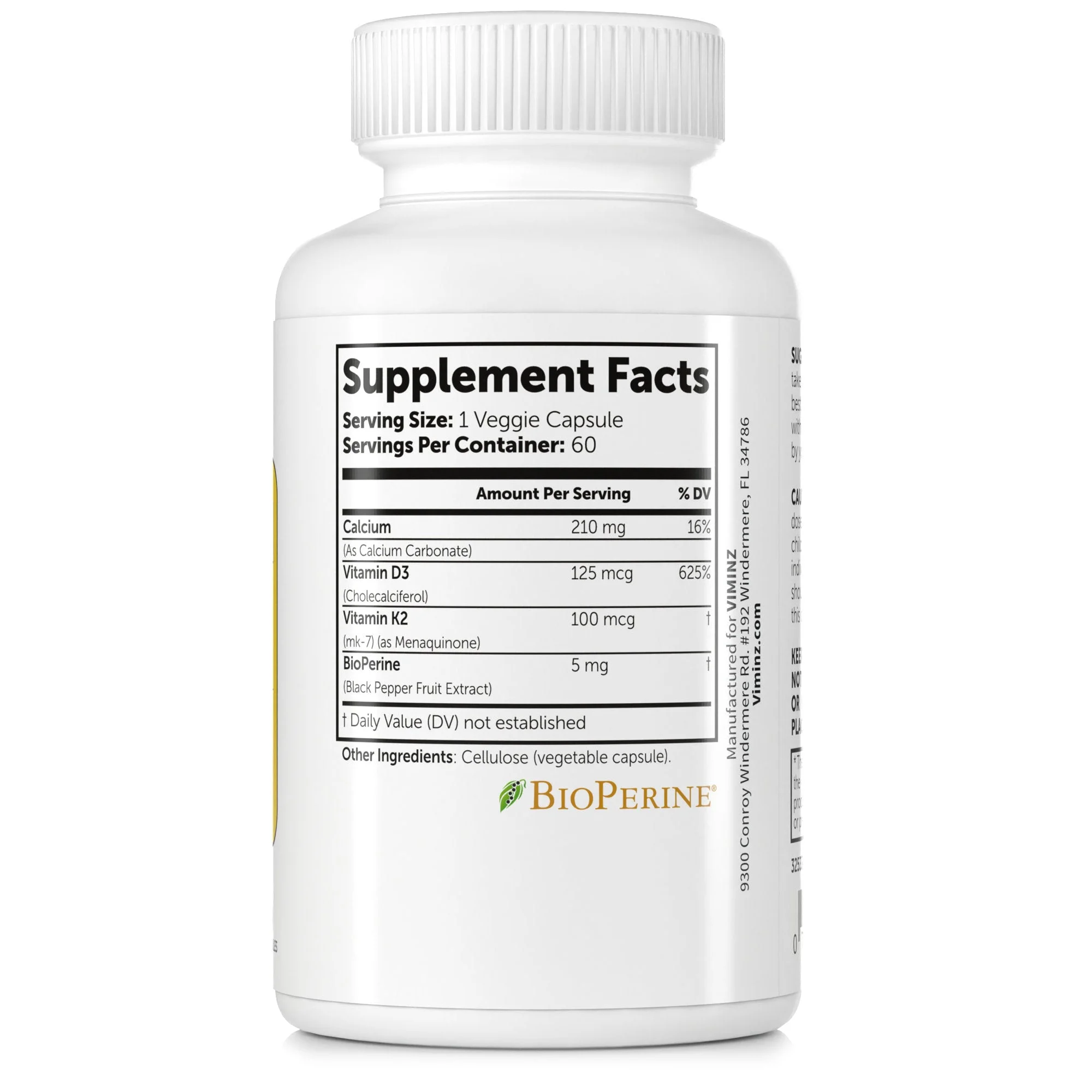 VITAMIN K2/D3 - Healthy Bones and Heart, Strong Immunity* 60 Capsules