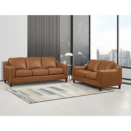 Hydeline Bella Top Grain Leather Chair, Cognac