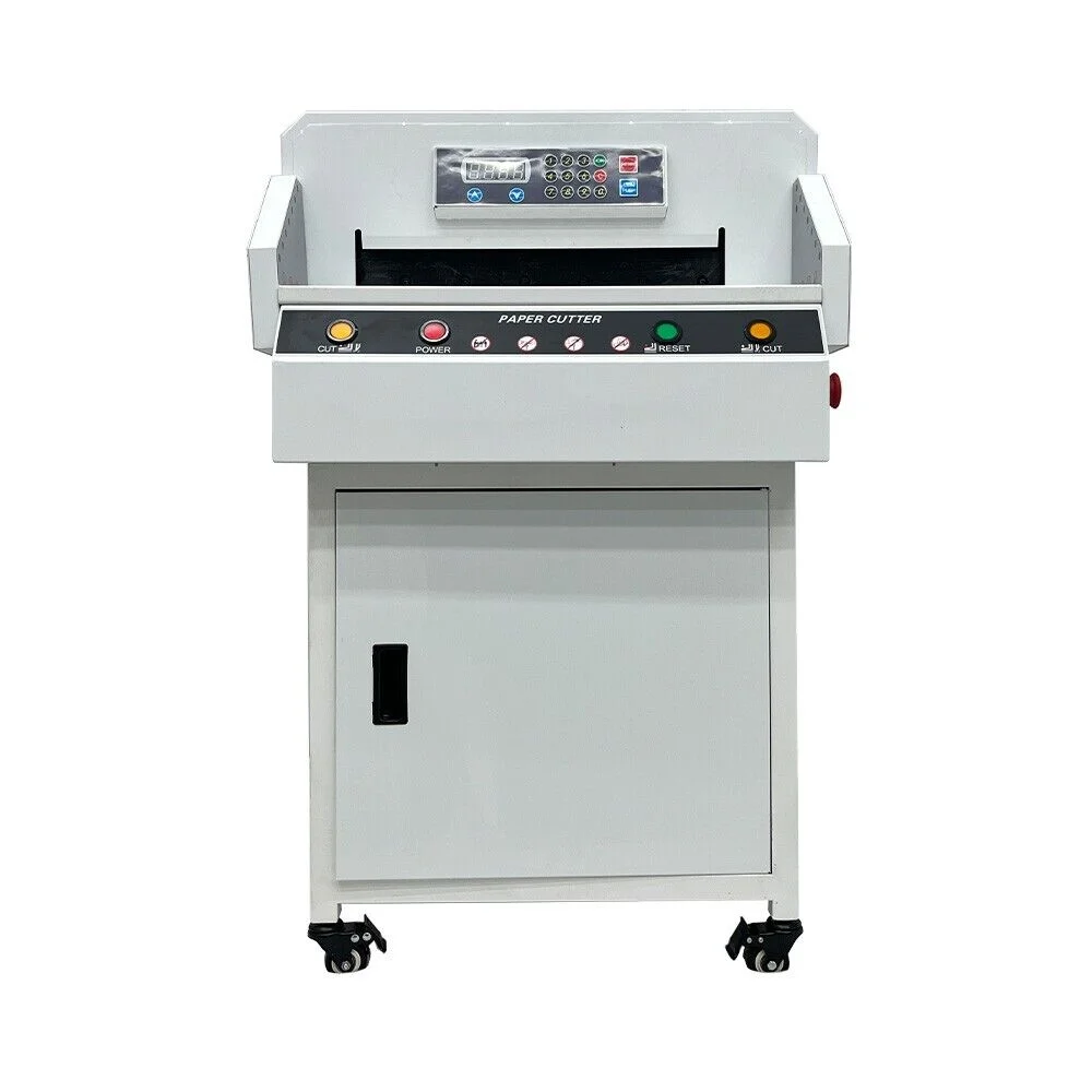 PreAsion Electric Heavy Paper Cutter 17.7''/45cm CNC Paper Cutting Machine Double Key Cutting 110V