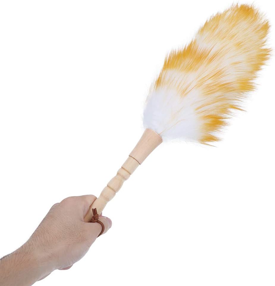 Soft Duster NonStatic, Duster Brush Duster Soft Wool Duster Dust Cleaner with Wooden Handle Household Furniture Tool