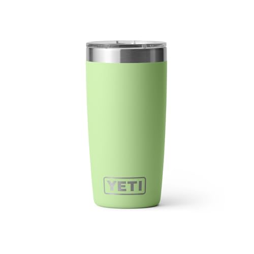 YETI Rambler 10 oz Tumbler, Stainless Steel, Vacuum Insulated with MagSlider Lid, Firefly Yellow