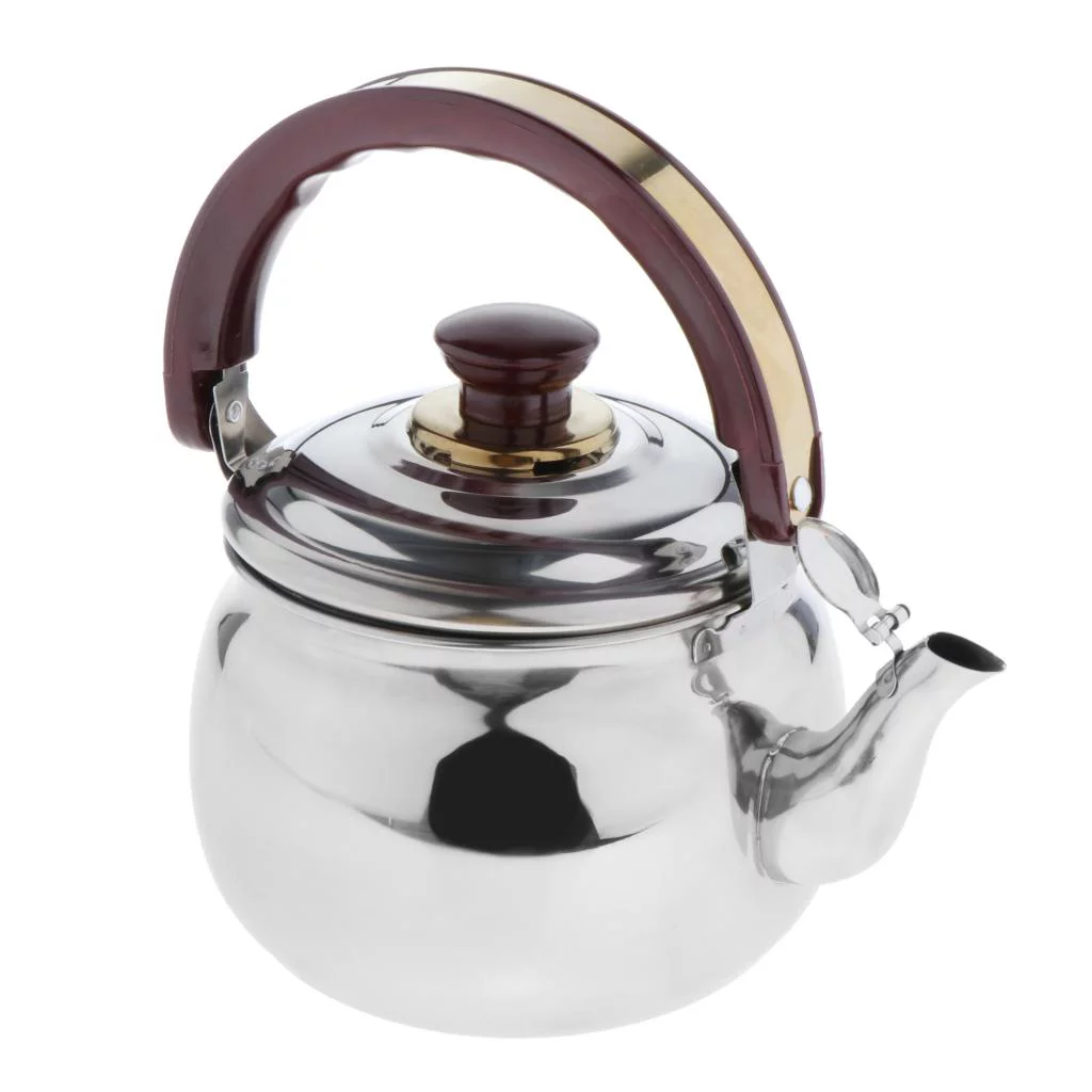 0.6L Stainless Steel Whistling Kettle Teapot Electric Gas Hobs Camping