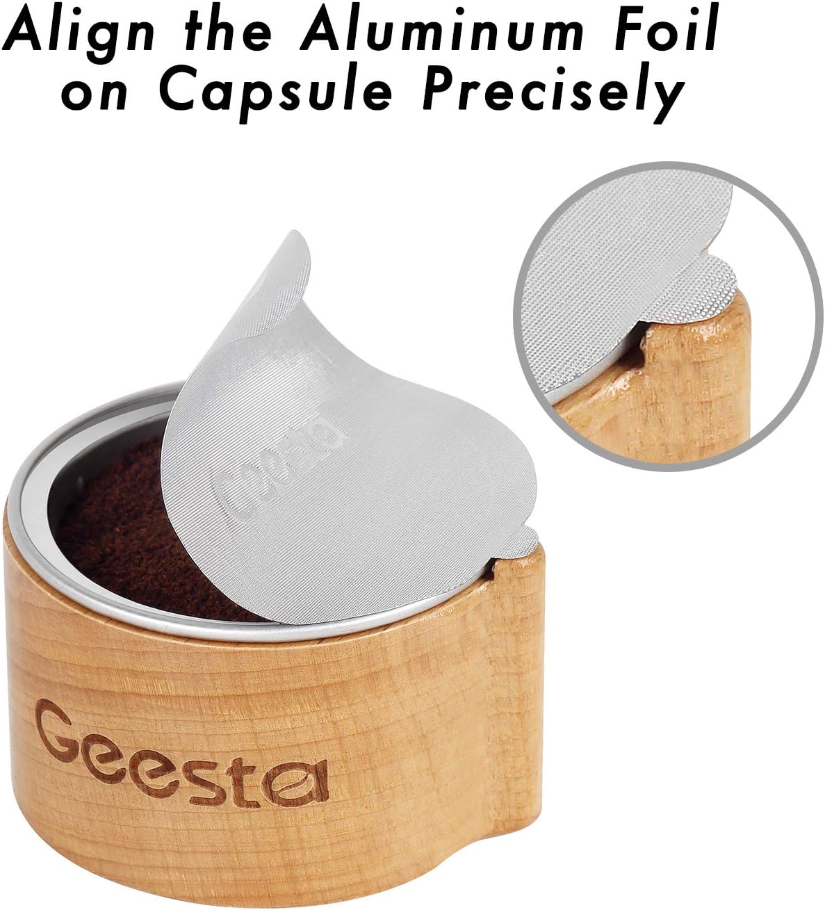 GEESTA Reusable Aluminum Foil Seals Kit Compatible with Nespresso Vertuoline Capsules