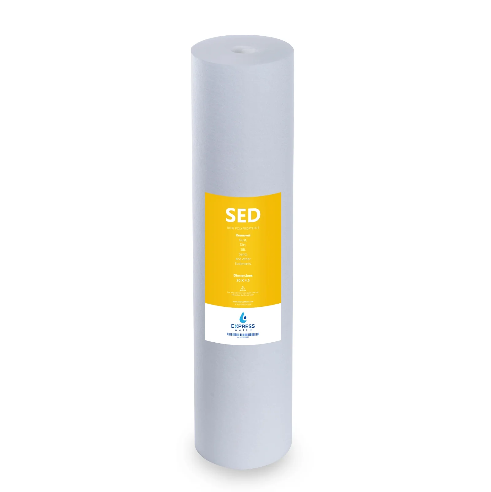 Express Water – Sediment Replacement Filter – SED Dirt, Sand, Rust High Capacity Water Filter – Whole House Filtration – 5 Micron – 4.5” x 20” inch