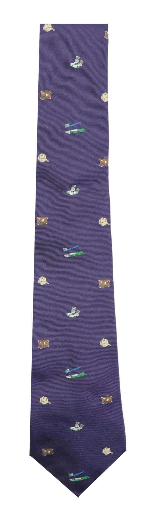 Paul Smith Men's Travel Motif Patterned Tie Necktie