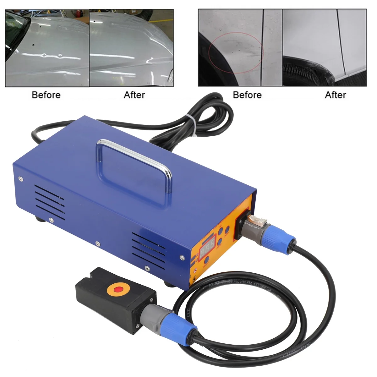 TABODD 1380W Magnetic Induction Dent Repair Machine Car Body Paintless Dent Repair Removing Tool Electromagnetic Induction Heater Hot Box