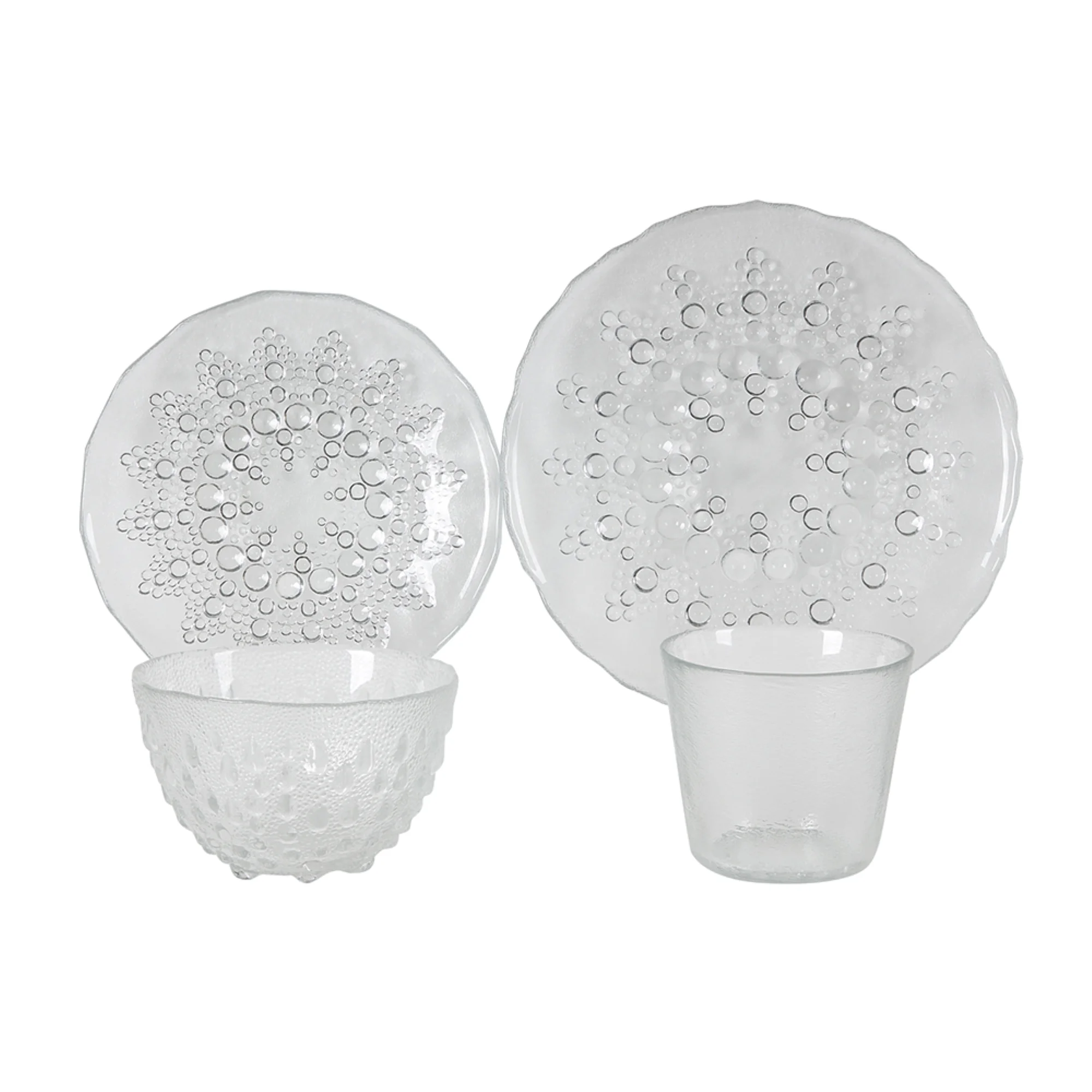 CC Home Furnishings Glass Dinnerware Set - 12.25