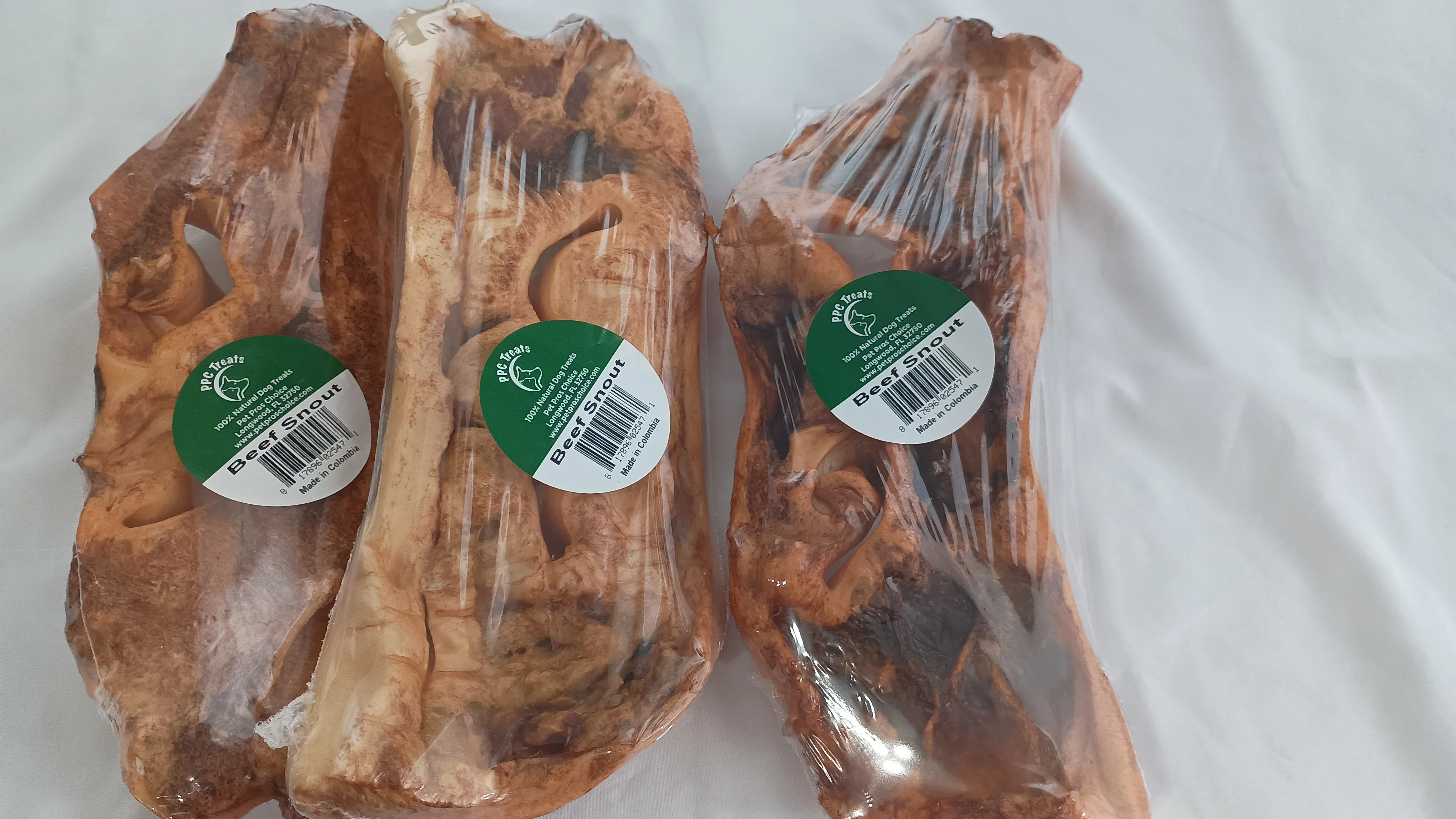 EXTRA LARGE  Beef Snout 100% Natural Dog Treats  **Three Beef Snouts Per Order**