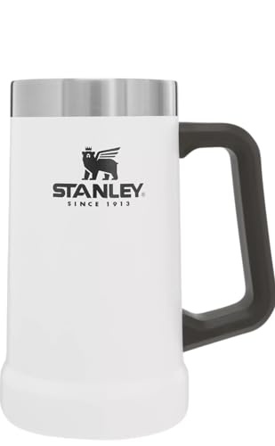 Stanley Stay-Chill Beer Stein 24 oz | Heavy Duty Big Grip Handle | Beer Tumbler Drink Cup, Holds 2 Cans | Insulated Stainless Steel Party Mug | BPA-Free | Azure