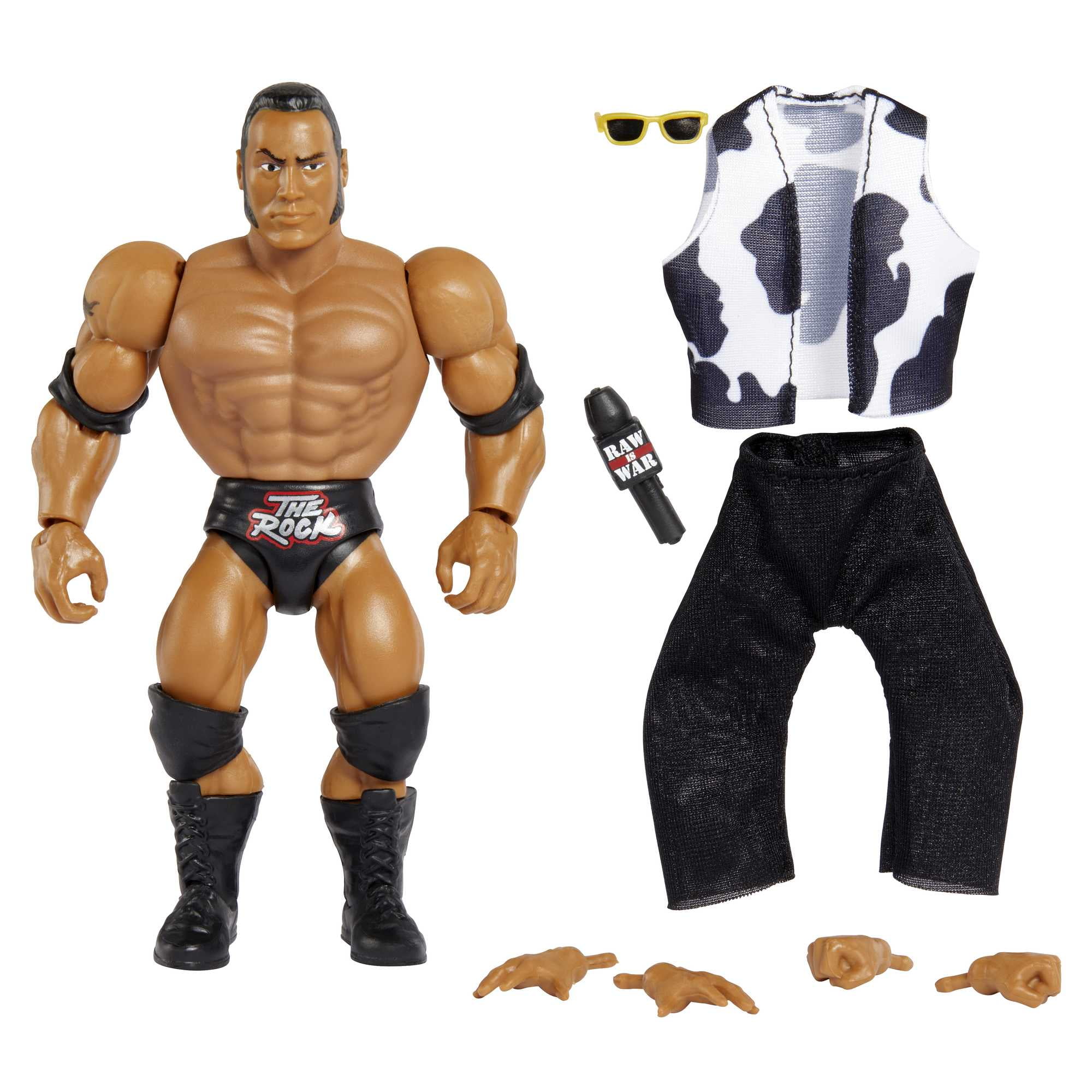 WWE Action Figures, Retro Superstars The Rock Figure, WWE Toys