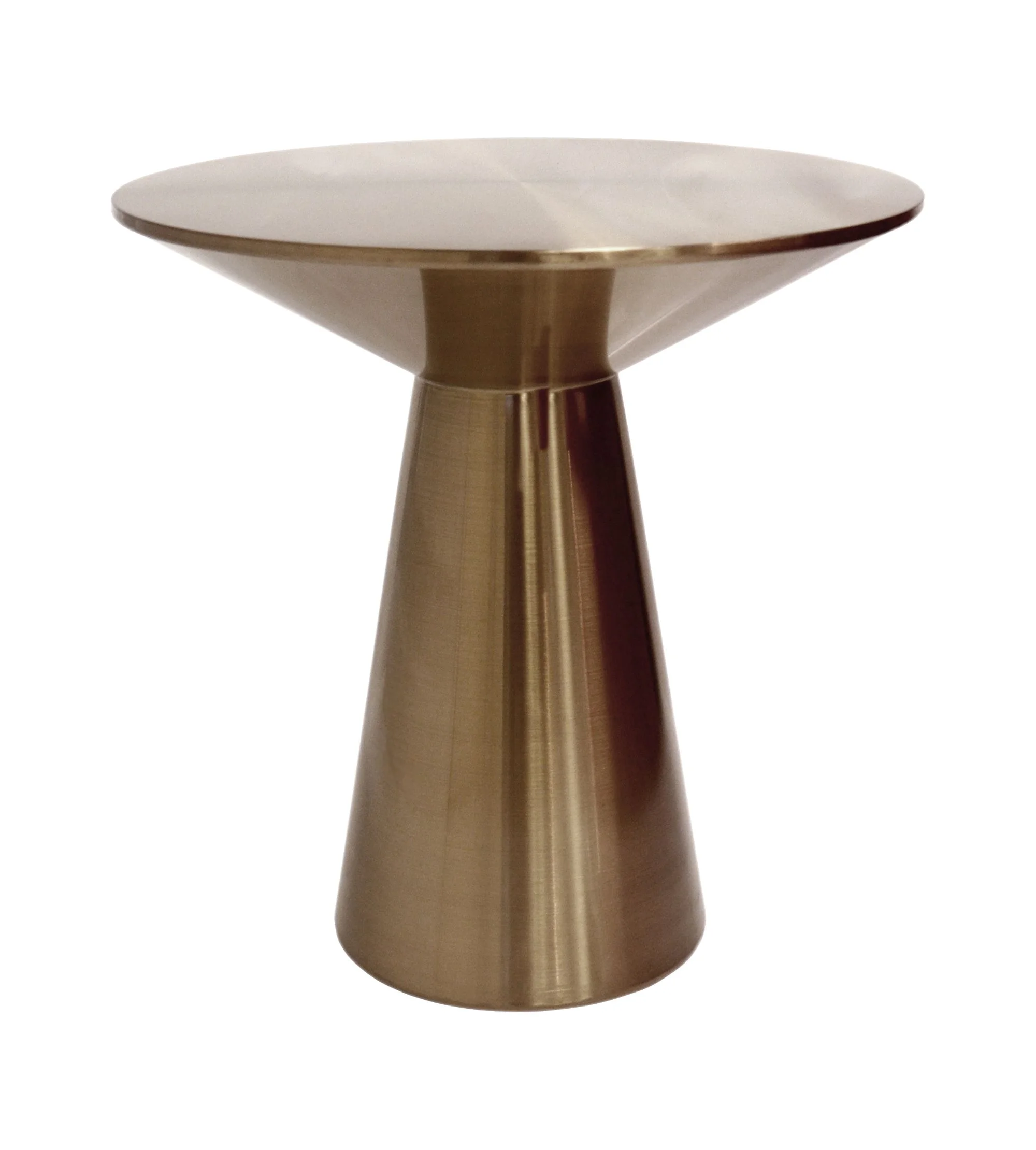 Pasargad Home CD056 Pasargad Home Lorenzo Stainless Steel Side Table, Rose Gold
