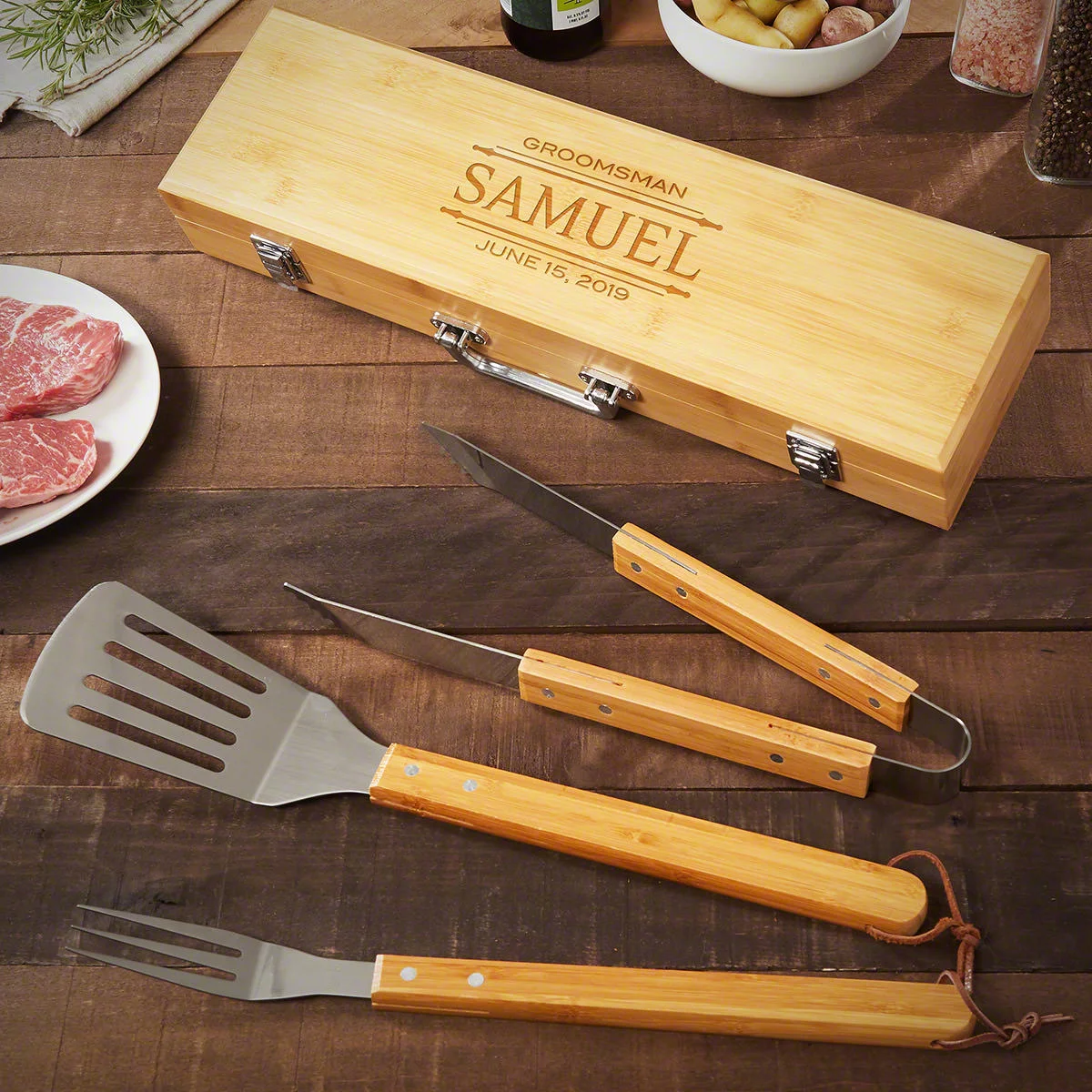 Stanford Custom Bamboo Barbecue Tools