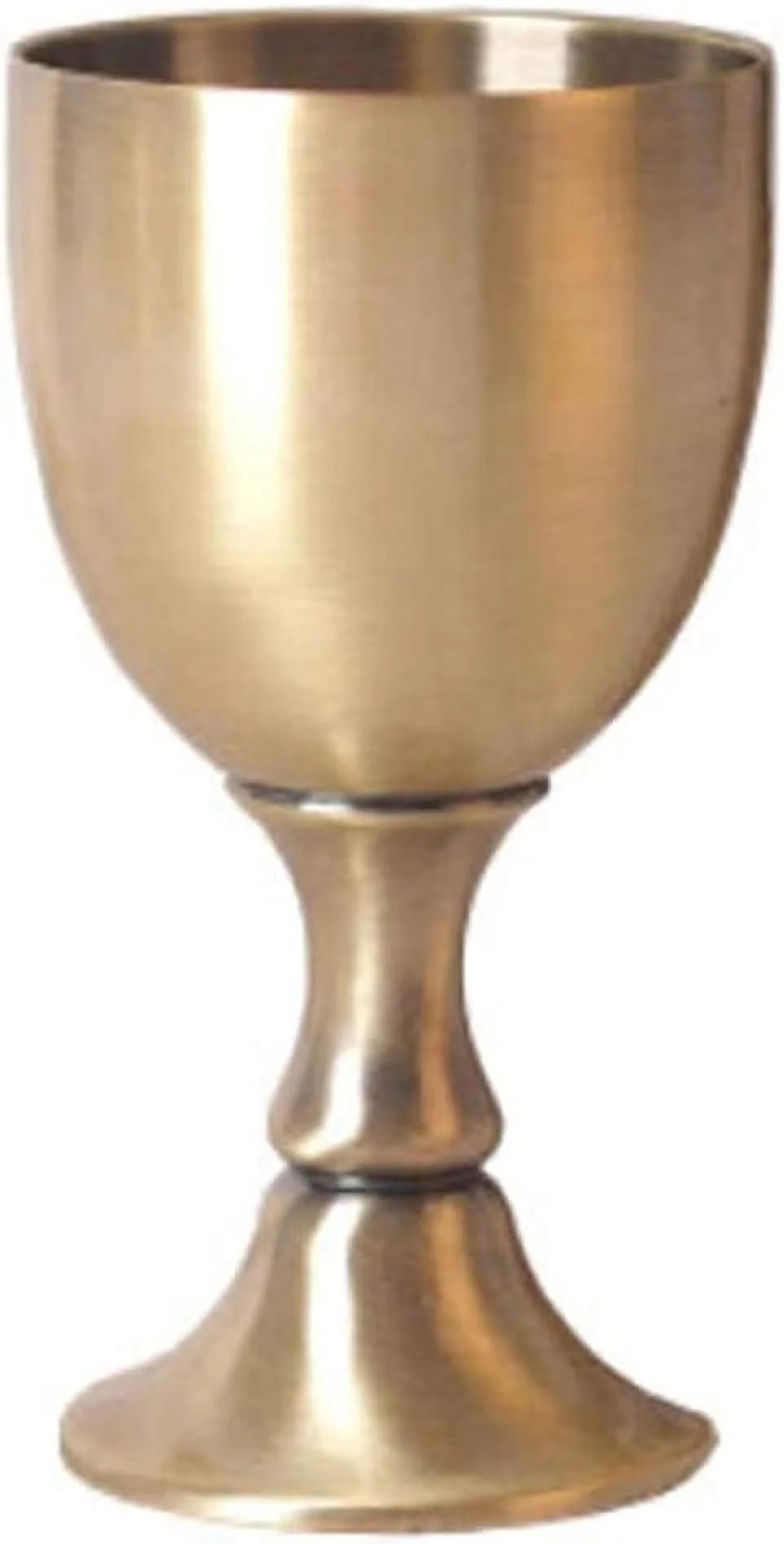 Taganov Big Gold Chalice Cup Wine Brass Goblet 3.5 oz Ritual Chalice Pure Copper Wine Glasses for First Communion Decoration