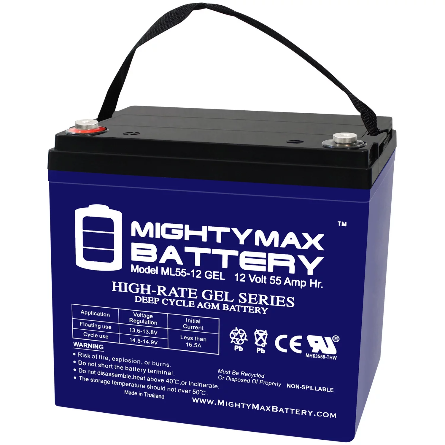 12V 55AH GEL Replacement Battery compatible with Minn Kota Endura C230