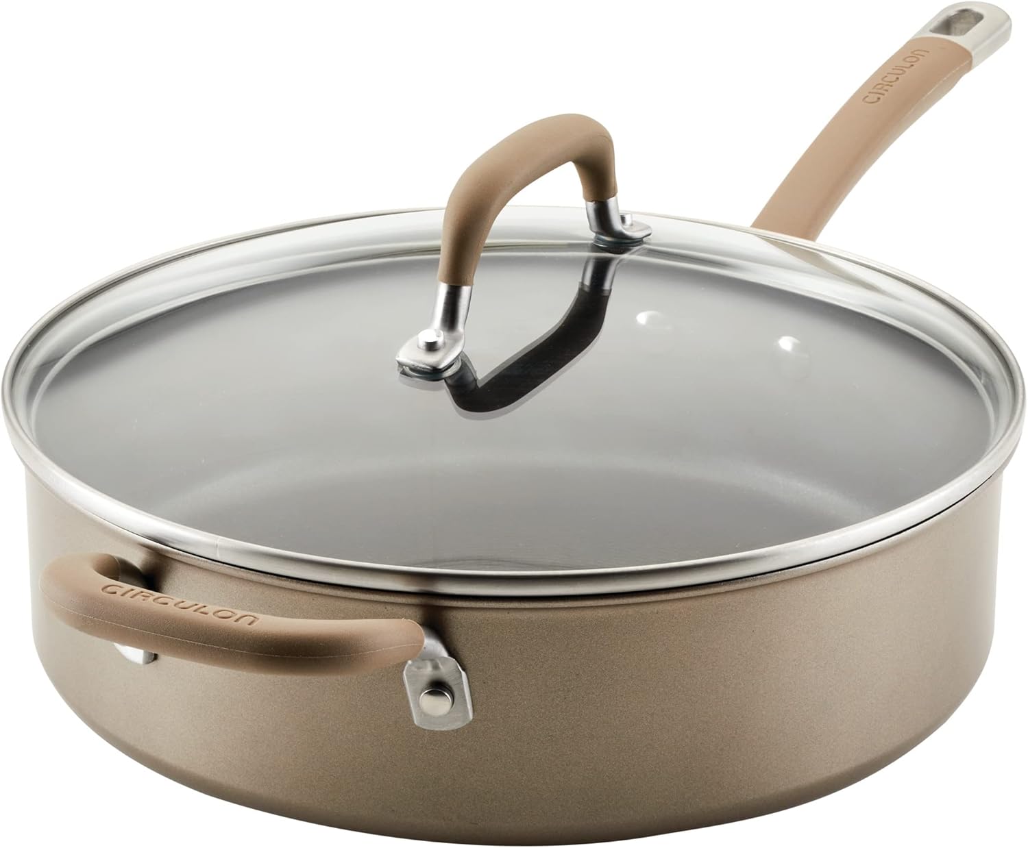 Circulon Premier Professional Hard Anodized Nonstick Cookware Induction Pots and Pans Set, 10 Piece, Bronze