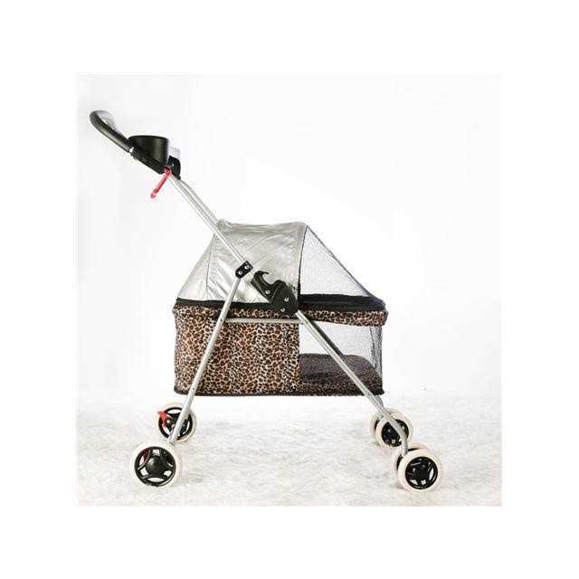 BestPet Pet Stroller 4 Wheels Posh Folding Waterproof Portable Travel Cat Dog Stroller with Cup Holder - Pet Supplies online store