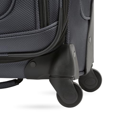 SwissGear Sion Softside Expandable Luggage, Black, Checked-Large 29-Inch