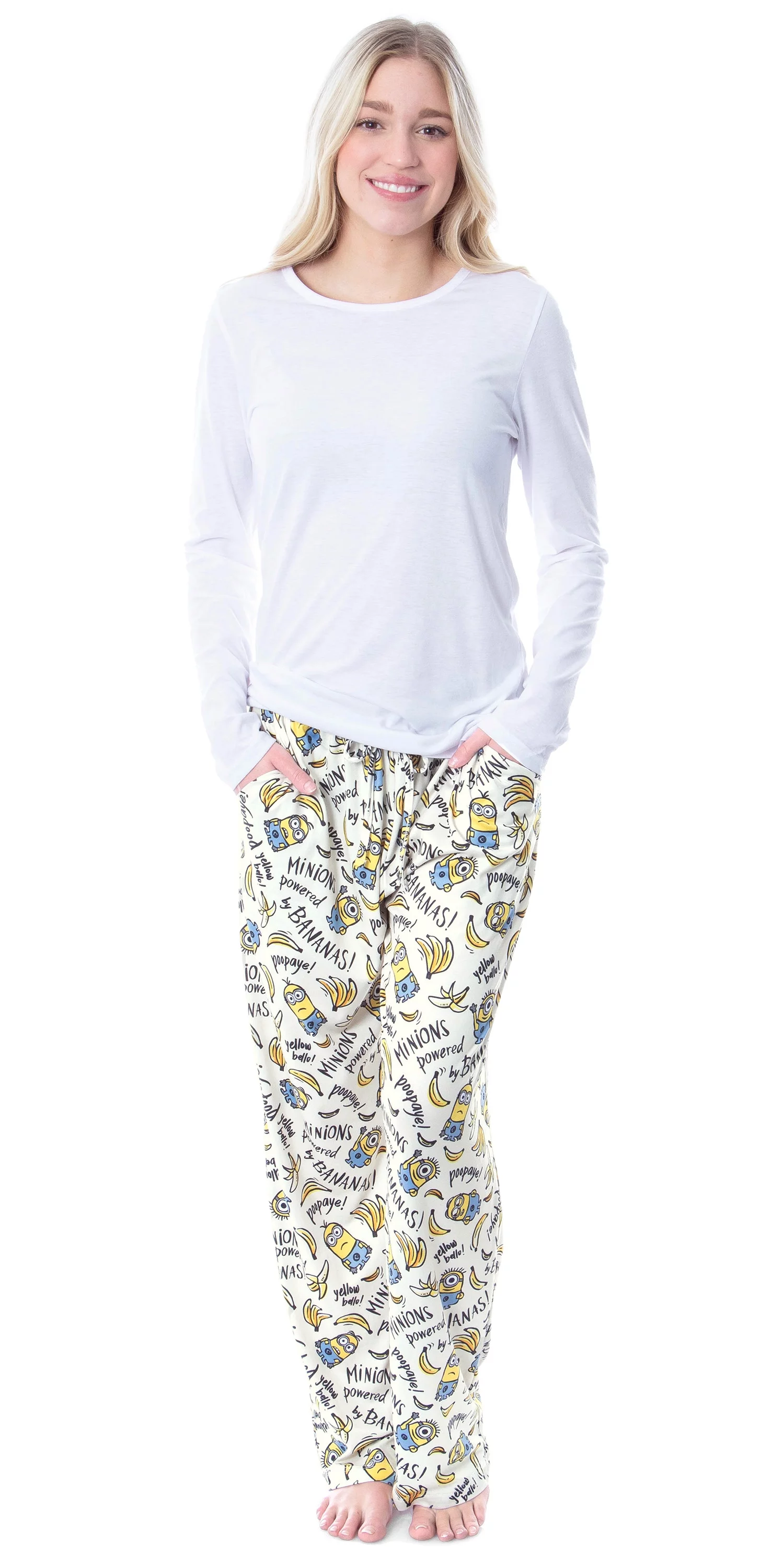 Despicable Me Womens' Minions Powered By Bananas Adult Sleep Pajama Pants