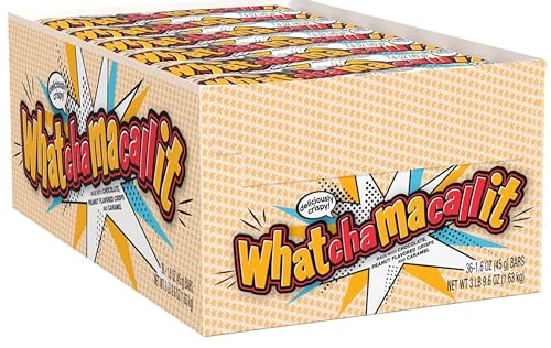 WHATCHAMACALLIT Chocolate Caramel Peanut Crisps Candy Bars, 1.6 oz (12 Count)