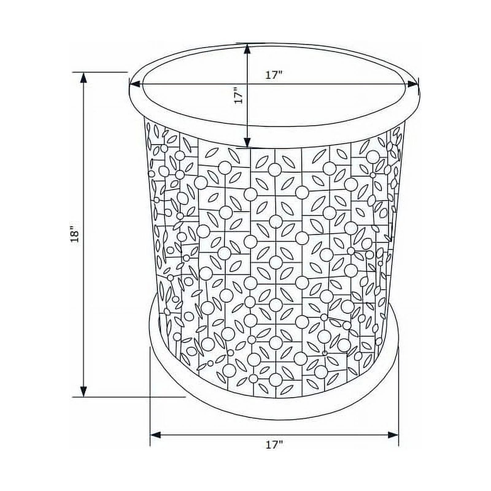 Pemberly Row Transitional Mango Wood Side Table in Natural