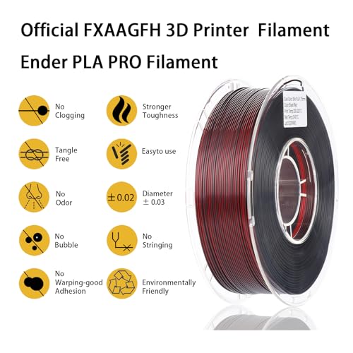 Rainbow 3D PLA Printer Filament 1.75 mm, Matte 3 D PLA Printing Print Filament +/-0.03mm, 1kg/2.2lbs