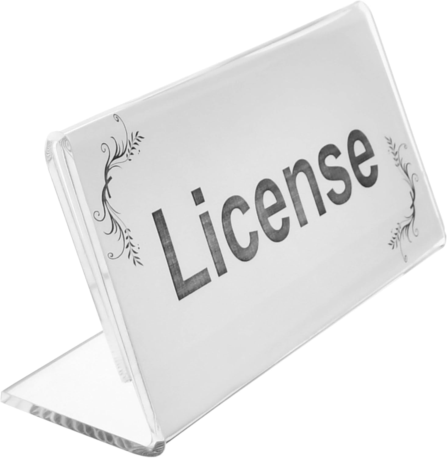 AMT Acrylic Business License Holder, Cosmetology Business License Table Frame, Panoramic Photo, Acrylic Frame (License Table Frame: 1 Pack)