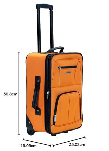 Rockland Fashion Expandable Softside Upright Luggage Set, Charcoal, 2-Piece (14/19)