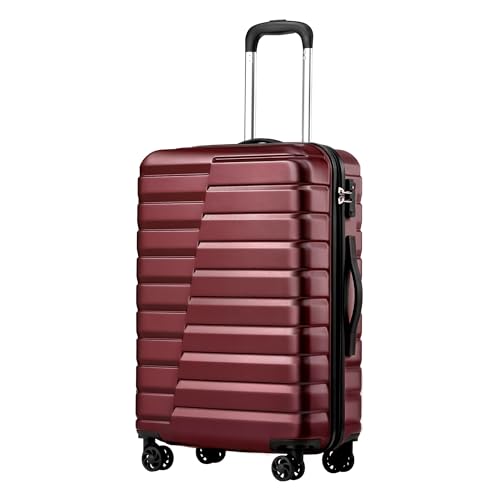 Coolife Luggage Suitcase Carry on Hardside PC+ABS Spinner TSA Lock Telescopic Handle