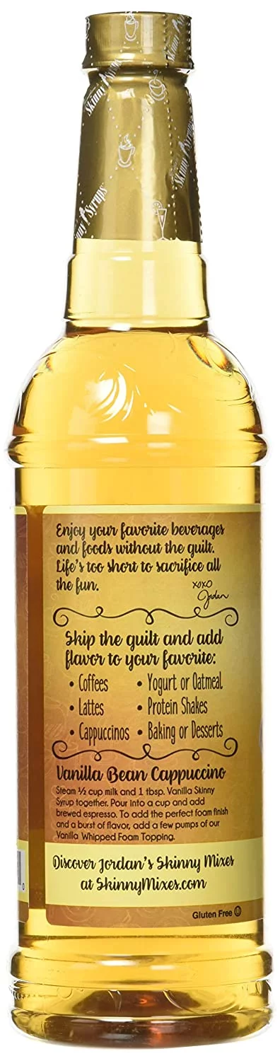 Jordans Skinny Gourmet Syrups Sugar Free, Vanilla, 25.4-Ounce