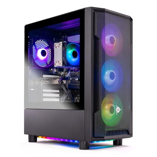 Skytech Archangel Gaming PC Desktop, Intel i5 13400F 2.5 GHz (4.6GHz Turbo Boost), NVIDIA RTX 4060 8GB GDDR6, 2TB SSD, 32GB DDR5 RAM 5200 RGB, 650W Gold PSU, Wi-Fi, Win 11 Home