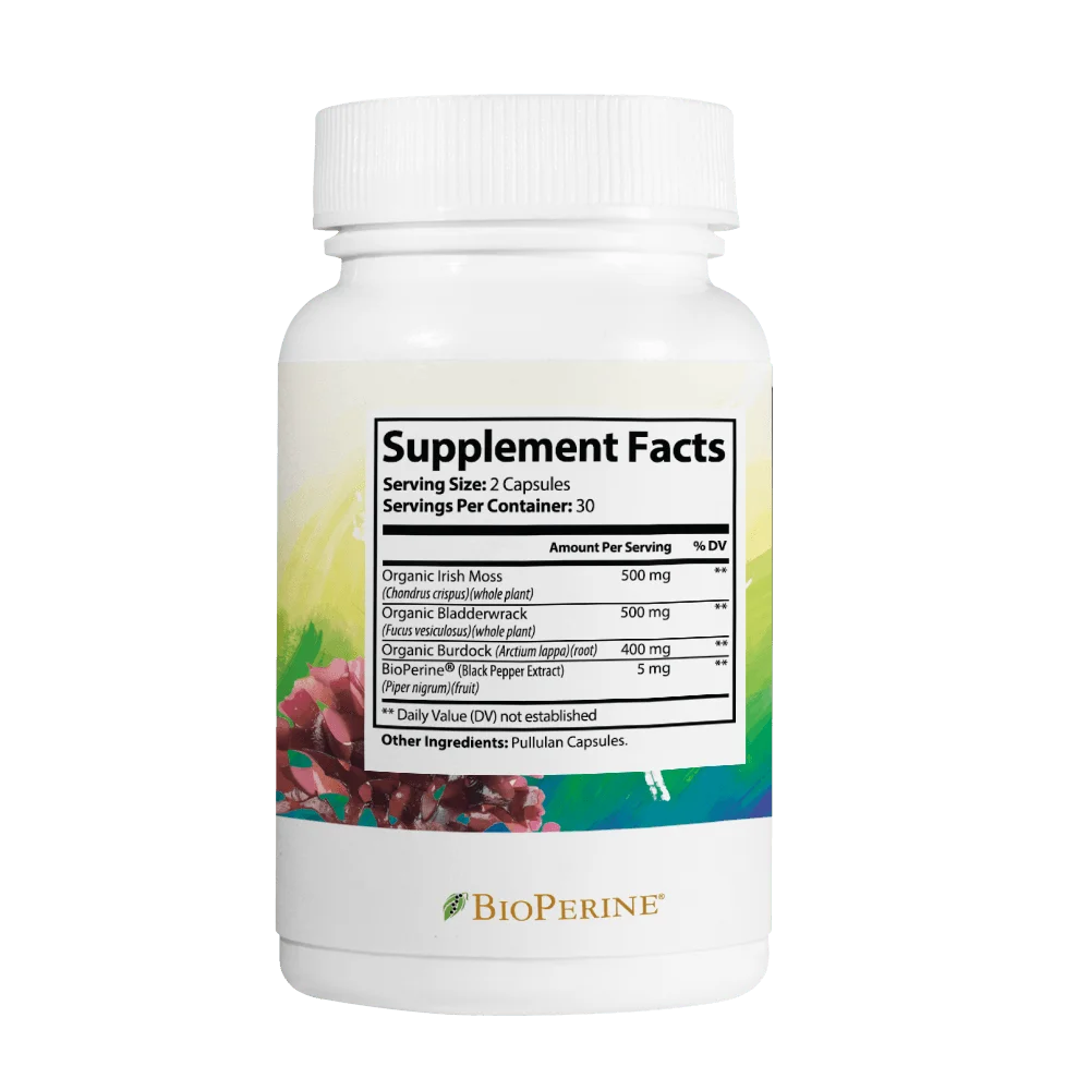 Biolife Sea Moss - With Irish Moss, Bladderwrack, Burdock and Black Pepper (60 Capsules)