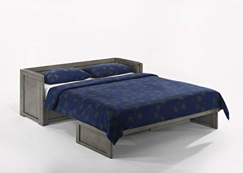 NIGHT & DAY Furniture Murphy Cube Cabinet Bed (White, Queen)