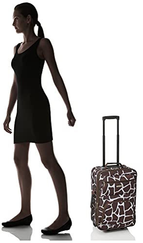 Rockland Fashion Softside Upright Luggage Set, Expandable, Kensington, Black and White, 2-Piece(14/19)