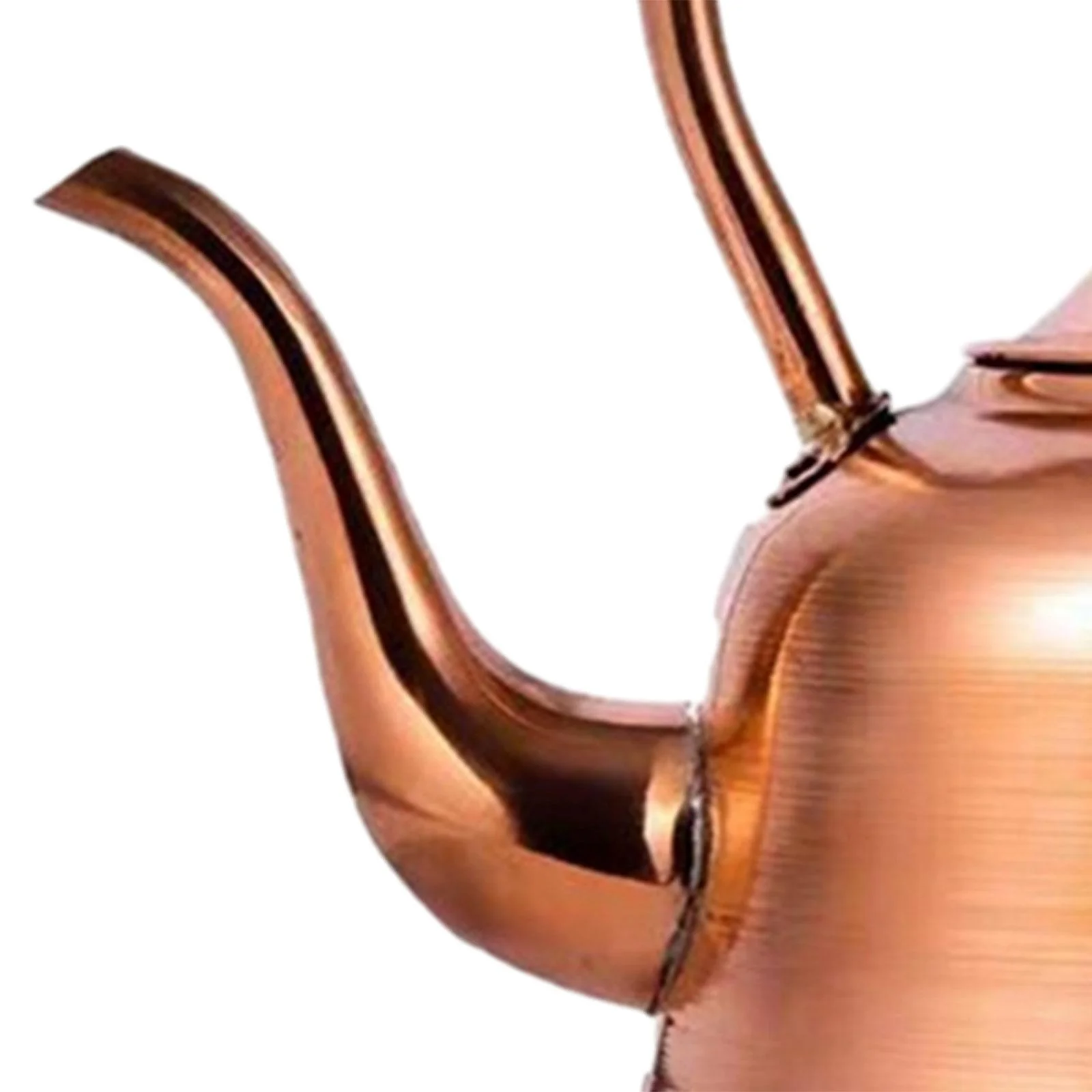 Tongina Coffee Pot Hot Water Kettle Wrapped Handle Stovetop Induction/Gas Stoves Copper Handmade Retro Water Boiler Jug Copper Kettle