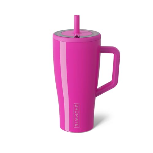 BrüMate Era 40 oz Tumbler with Handle and Straw | 100% Leakproof Insulated Tumbler with Lid and Straw | Made of Stainless Steel | Cup Holder Friendly Base | 40oz (Nightfall Blue)