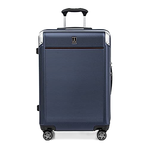 Travelpro Platinum Elite Hardside Expandable Carry on Luggage, 8 Wheel Spinner, TSA Lock, Hard Shell Polycarbonate Suitcase, Metallic Sand, Compact Carry on 20-Inch