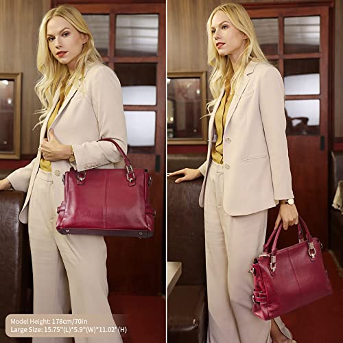 Kattee Soft Women Genuine Leather Purses and Handbags Satchel Tote Shoulder Bag