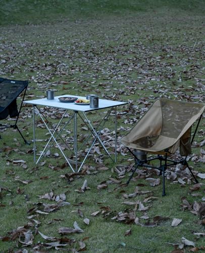 iClimb Ultralight Compact Camping Folding Table with Carry Bag (Blue - S)