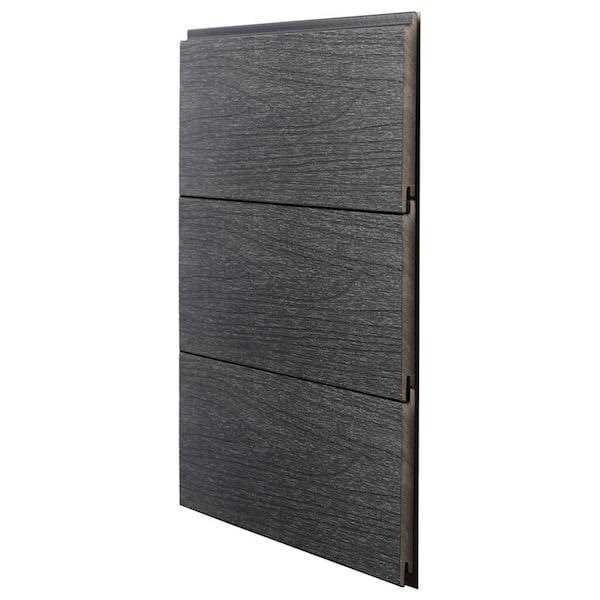 NewTechWood All Weather System 5.5 in. x 96 in. Composite Siding Board in Hawaiian Charcoal